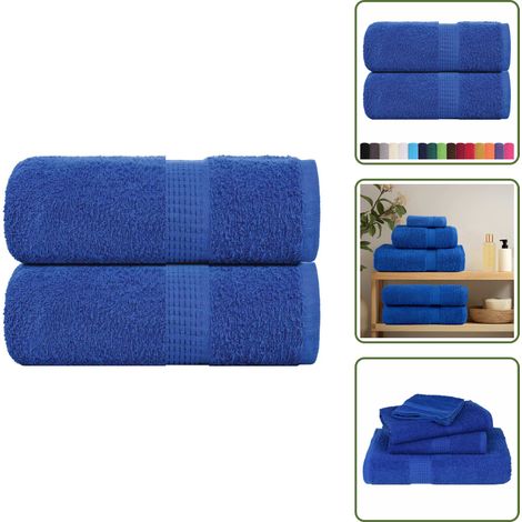 The Living Store Gästetücher FROGN 2 Stk. Blau 30x50 cm 360 g/m² - Baumwollhandtücher (1/5)