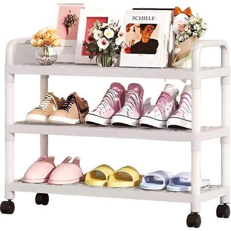 Mehrstöckiges, freistehendes Schuhregal, kleiner Schuhschrank für den Eingangsbereich B (1/5)