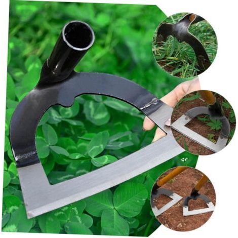 Stainless Steel Garden Hoe Weeding Tool Gardening Tools Gardening Set Heavy Duty Garden Hoe Weeding Hoe, Width 26cm (1/5)