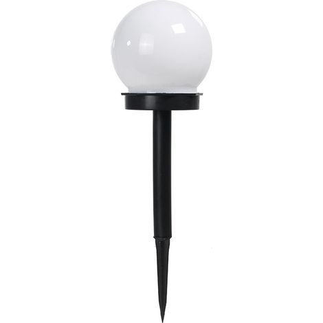 Juego de 2 esferas solares LED, iluminación exterior, iluminación decorativa para balcón, jardín, suelo, clavos (1/5)