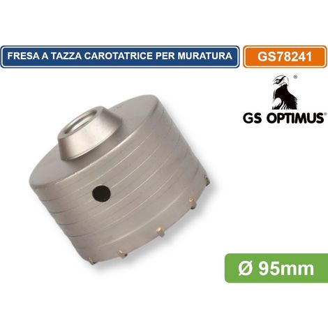 GS OPTIMUS GS78241 FRESA PERFORATRICE A TAZZA Ø 95MM M22 PER PIETRA CEMENTO CALCESTRUZZO