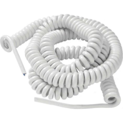 Fai cavo spiralato 3 x 0.75 bianco 5 metri 2013 senza spina senza presa