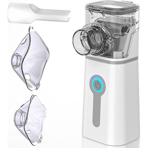 Nébuliseur portable alimenté par USB avec technologie d'aérosol silencieuse pour un traitement respiratoire efficace chez les adultes et les enfants (1/5)