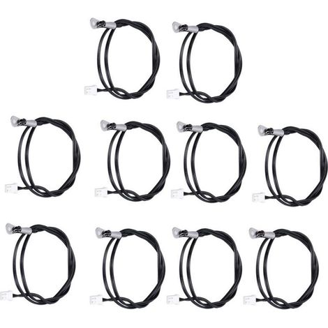 10 Capteurs de Température NTC Thermistor avec Connecteurs à Œillet et Câble de 500mm, 5K B3470 (1/5)
