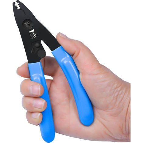 Elfcam Glasfaser-Abisolierzange CS-02 – FTTH-Werkzeug mit 3 Schneiden – Für gleichzeitiges Abisolieren von 125 µm bis 900 µm (1/5)