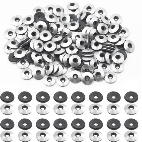 Lot de 120 rondelles d'étanchéité en acier inoxydable et néoprène M4,8 x 14 mm (1/5)