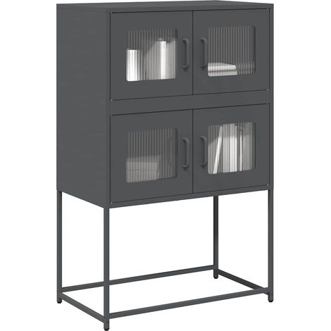 Highboard Anthrazit 68x39x107 cm Stahl