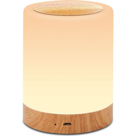 Lampe de chevet tactile veilleuse LED sans fil veilleuse, fonction minuterie, rechargeable portable chambre et salon enfants cadeau lampe 1 pc bûche couleur