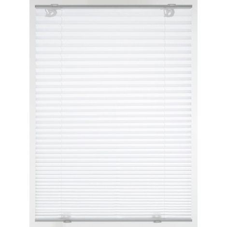 Gardinia Tenda Plissettata Solo con Ventose, Tenda Pieghevole Opaca, Parti per Il Montaggio Incluse, 2 Binari in Alluminio, Bianco, 100 x 130 cm (LxH)