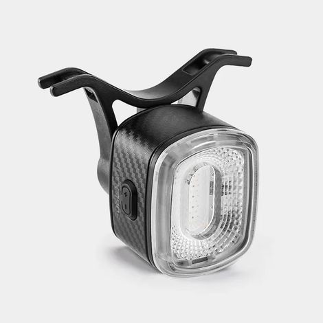 Faro posteriore per bicicletta Rockbros Q4 LED USB IPX6 con luce freno integrata, per reggisella o sella. (1/5)