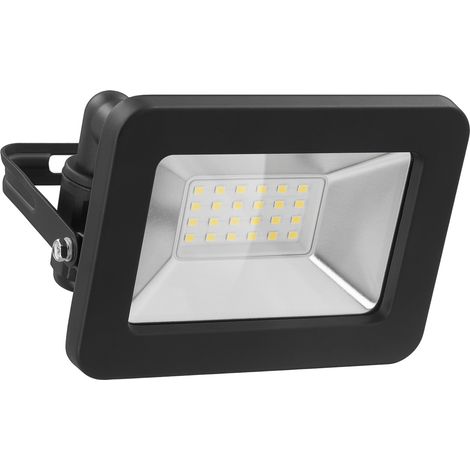 Foco exterior led, 20 w, con 1700 lm, luz blanca neutra (4000 k) y prensaestopas m16, apto para uso exterior (ip65).