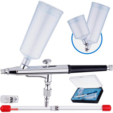 Modellbau-Airbrush-Profi-Düse 0,3 mm Doppelwirkung Zwei-Tank-Set