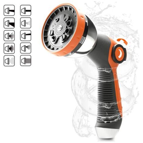 Pistolet d‘arrosage Pistolet, Pulvérisateur de Jardin, Pistolet Arrosoir à Haute Pression avec 10 Modes d'Arrosage, pour lavage de Voiture, Irrigation de Jardin et des Plantes (1/4)