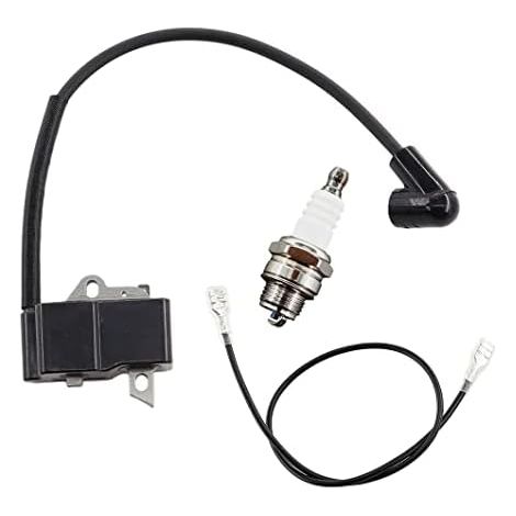 Bobina de encendido con bujía para Husqvarna 128R 128L 128LD 125C 125L 125E 125R desbrozadora 545046701 (1/5)