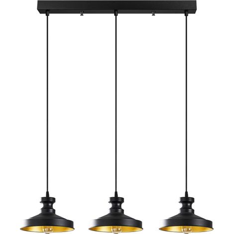 Regleta colgante Harvey 22 Negro II (3 luces) (1/5)