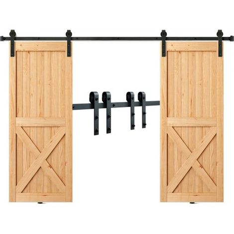 Kit Quincaillerie de Porte Coulissante de Grange 244 cm Rail (1/5)