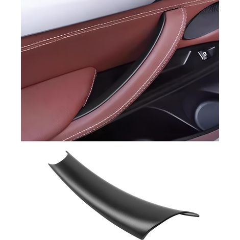 Couvre Poignée de Porte Intérieure Gauche pour X5 E70 (2006-2013) X6 E71 (2008-2014) E72 (2010-2015) Protège les Poignées de Porte d'Origine Gauche arrière Noir (1/5)
