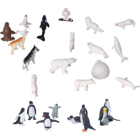 Pinguine, Bären, Wale – detailgetreue Tierfiguren, detailgetreues Spielzeugset zur Dekoration und Sammlung (1/5)