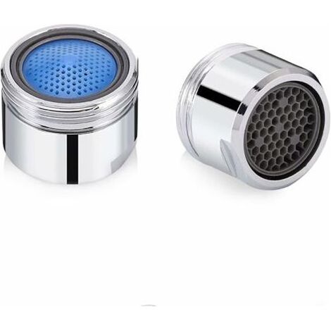 Lot de 2 mousseurs robinet 18mm – Acier inoxydable – Filtre à eau intégré – Économie d'eau pour lavabo et cuisine (1/5)