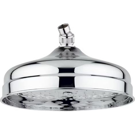 Soffione doccia tondo retrò cromo diam. 21.5 cm Paffoni Belinda