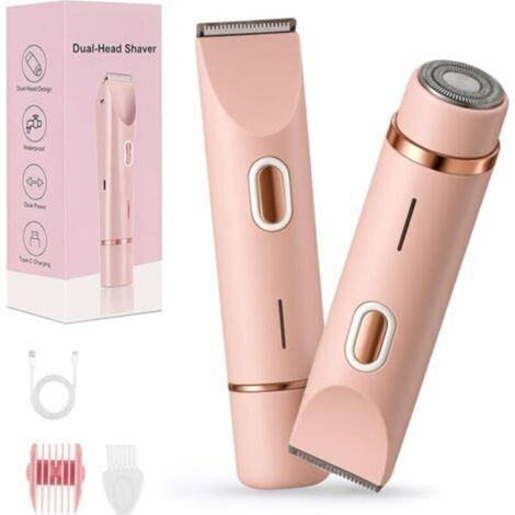 Rasoir Klyne Femme, Klyne Tondeuse Femme —— Tondeuse Intime & Sourcils, Recharge USB, Étanche IPX7, Pour Bikini, Jambes, Aisselles et Nez (1/5)