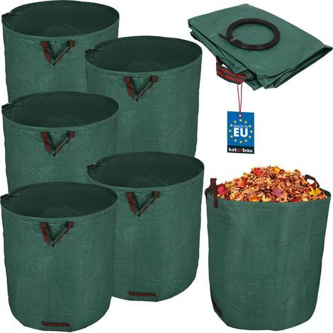 Runder, zusammenklappbarer Gartenkorb für Laub und Kräuter, große Größe (635 l), 5er-Set (1/5)