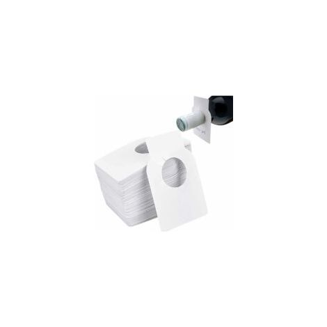 (500 Pieces White) Etiquettes réutilisables pour bouteilles de vin Etiquettes cadeaux en polyéthylène vierges Etiquettes pour bouteilles de vin et caves en plastique blanc (1/5)