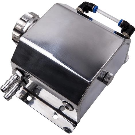 Réservoir de récupération de liquide de refroidissement, matériau en aluminium, dimensions 12x5x5 pouces, compatibilité universelle avec les véhicules, capacité de 500 ml, certifié ISO 9001 (1/5)