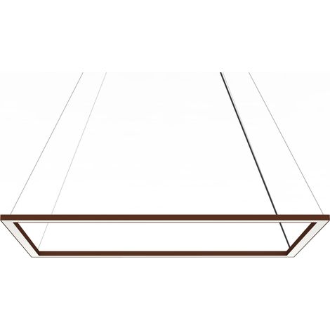 LUMICOM  FLOOR Sospensione, STRIP LED, 58W/m, 3000K, metallo, corten, 60x90cm (1/2)
