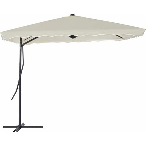 Ombrellone Parasole da Esterni con Palo in Acciaio 250x250 cm Sabbia (1/5)