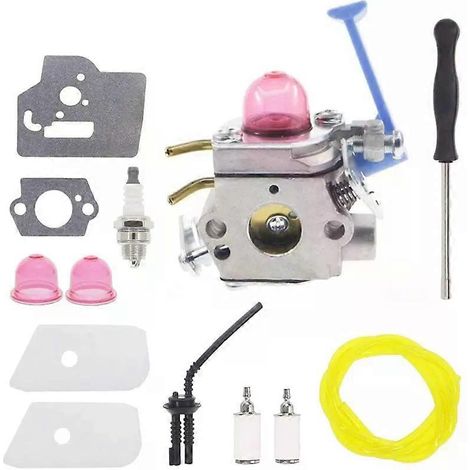 Carburateur C1Q-W40A pour débroussailleuse Husqvarna 124L, 128R, 128DJX et Craftsman avec kit de réglage de conduite de carburant 545081897