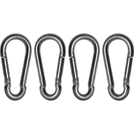 Faithfull Fire Brigade Snap Hook 6mm Zinc Plated Pack 4 FAICHFBS60