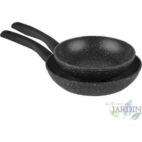 Pentole Orbegozo in alluminio forgiato 20 e 24 cm (Pack 2). Rivestimento antiaderente in pietra.