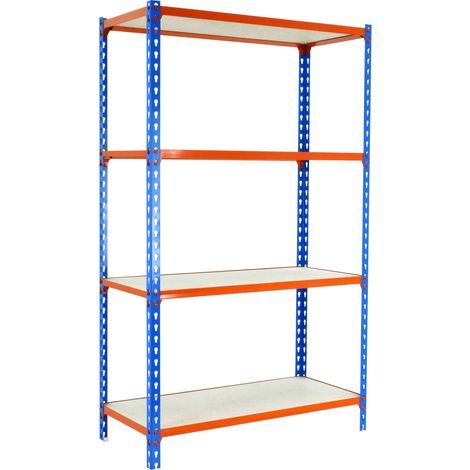 Simonrack Leichte Regale aus Metall und Holz Blau Orange (1/2)