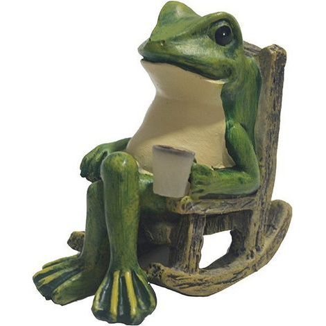 Statue de Grenouille Decoration Jardin, Statue de Grenouille, Grenouille Résine avec LED Lampes Solaires, Animaux Decoration Jardin Exterieur, Décorations De Jardins Solaire (1/5)