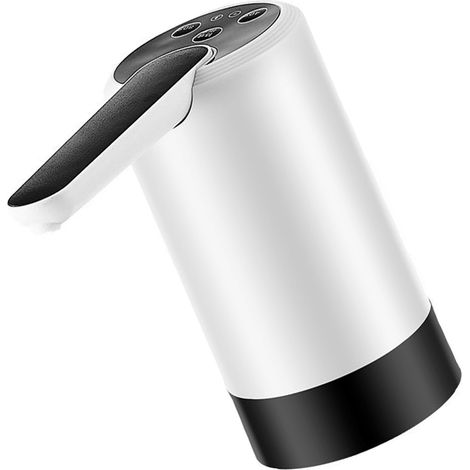 Pompe à eau électrique pliable avec distributeur de bouteilles d'eau pour la maison, le bureau et le camping 075 Blanc 3 boutons Dosage quantitatif (1/2)