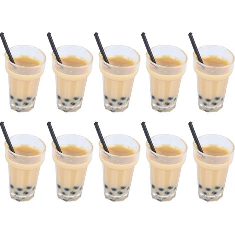 10 Miniatures de Mugs à Thé au Lait en Résine pour Décor de Maison de Poupée et Créations DIY (1/5)
