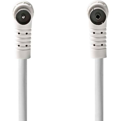 Nedis Koaxial Kabel / IEC (Coax) Stecker / IEC (Coax) Buchse / Vernickelt / 120 dB / 75 Ohm / 4-fach geschirmt / 1.50 m / Rund / PVC / Weiss / Box