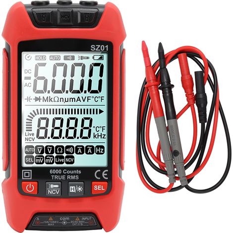 Hochpräzises Digitalmultimeter mit großem Display und automatischer Brandschutzfunktion