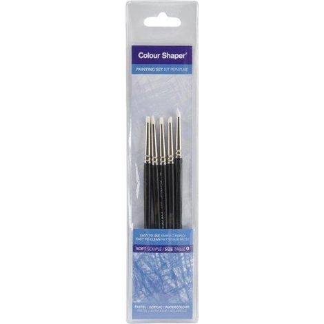 Kit de peinture - COLOUR SHAPER - Pointe Ivoire Souple - Taille 0 - 5 pièces - Mixte
