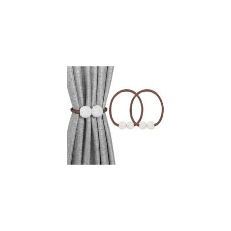 Set mit 2 dekorativen magnetischen Gardinenhaltern - Crezuo