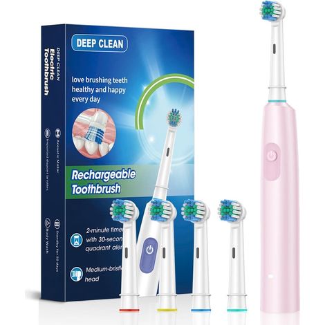 Brosse à dents électrique – 5 modes de nettoyage, 4 têtes de brosse interchangeables, chargement USB, cadeau idéal pour la maison et les voyages-AquaForge (1/5)
