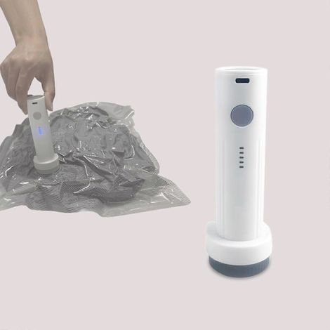Pompe à vide électrique pour sacs de rangement, avec une aspiration de 60 kPa et une batterie rechargeable pour les voyages.-AquaForge (1/5)