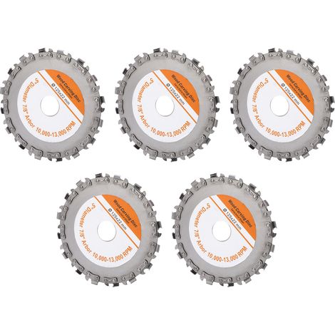 Disques multifonctionnels pour tronçonneuses de scie à bois, disques de travail du bois, disques pour meuleuses d'angle, disques de ponçage et de découpe, vendus par lots de 5. (1/5)