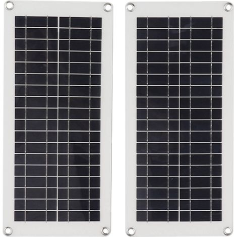 Kit de panneau solaire étanche IP65 40 W 10 A 50 V, composé de 2 panneaux solaires monocristallins avec contrôleur de charge solaire pour appareil USB