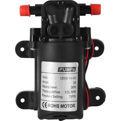 Elektrische Mikromembranpumpe für die Landwirtschaft, Hochdruck-Wassersprüher, 10,3-mm-Anschluss, 12 V, 36 W (1/5)