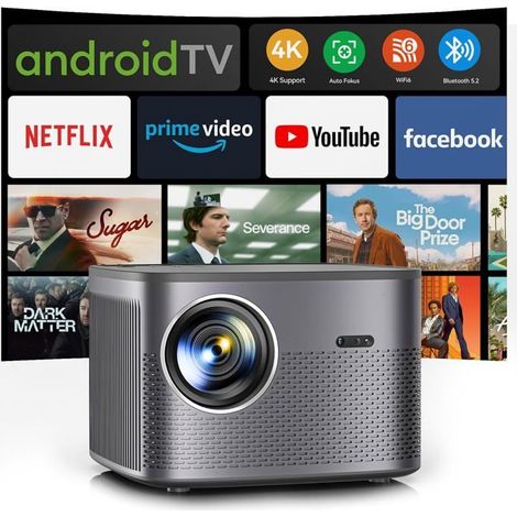Vidéoprojecteur 4K - SUTEO - C26A - WiFi6 - Bluetooth 5.2 - 26000 Lumens (1/5)
