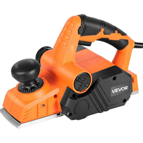 Rabot Électrique Filaire Largeur de Coupe 82 mm Raboteuse à Bois à Main 900 W 14500 tr/min Profondeur Coupe Réglable 2 Lames Outil de Menuiserie pour Travail Chanfreinage Bois, Finition Lisse (1/5)