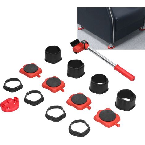 Outil de déplacement pratique à hauteur réglable en 13 pièces pour objets lourds (1/5)
