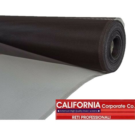 Rete Zanzariera 80 cm X 10 metri Alluminio Americana 18/16 Nera